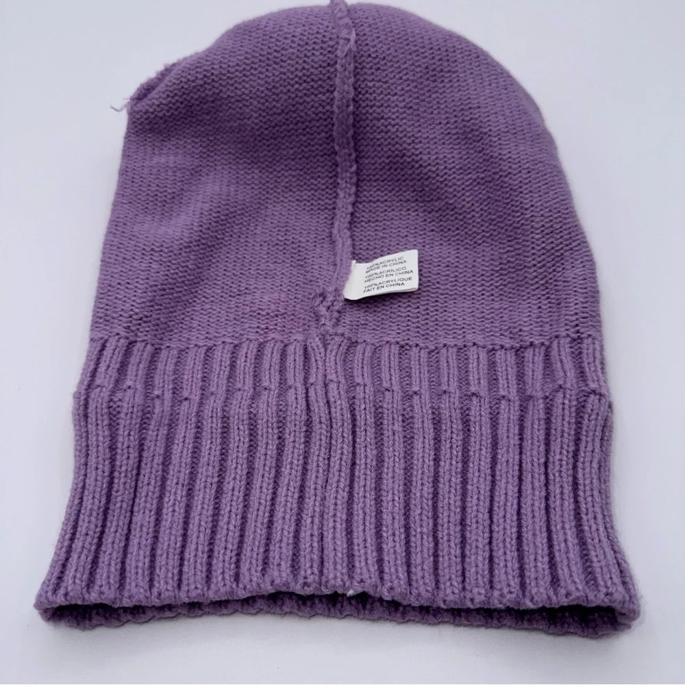 Betsy Johnson Knit Pom Beanie Lavender
